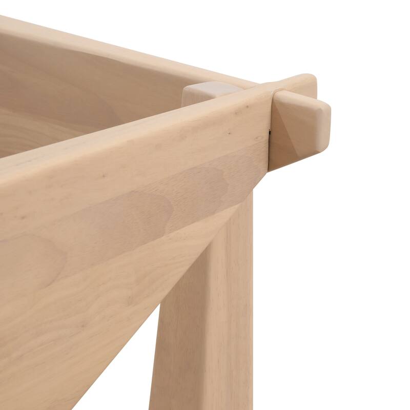 Triangular Coffee Table Base in Rubberwood with Stained Finish Imperial Series