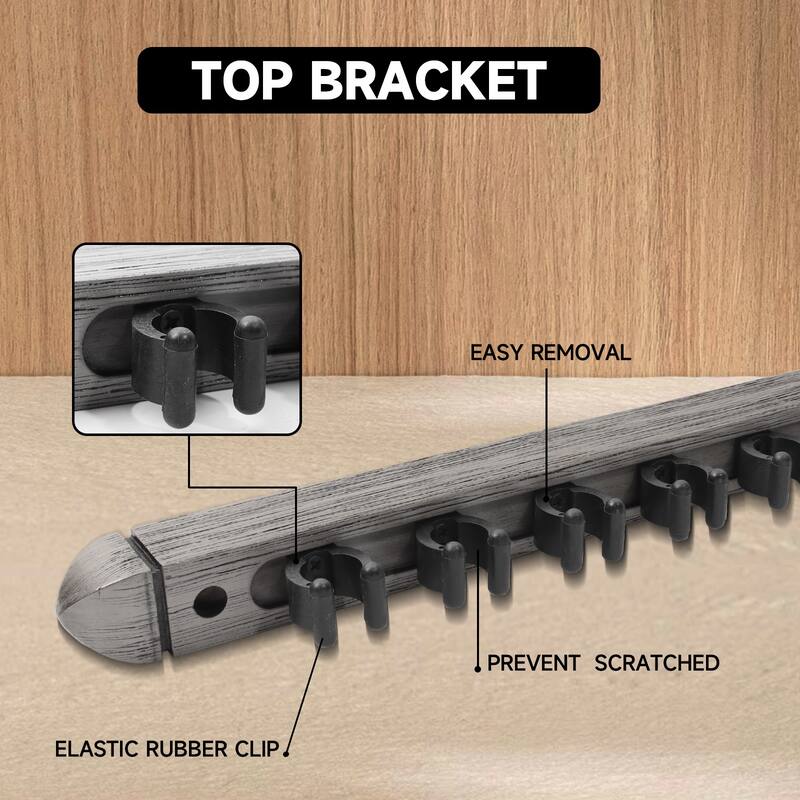GSE™ 12-Pool Cue Wall Mounting Billiard Cue Rack, 2-Piece Hanging Wall Mounted Pool Cue Stick Holder