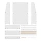 preview thumbnail 16 of 15, Danya B. Steiner White 3-Tier Kids Book or Magazine Storage Freestanding Bookcase with Contrasting Wood-Toned Rods