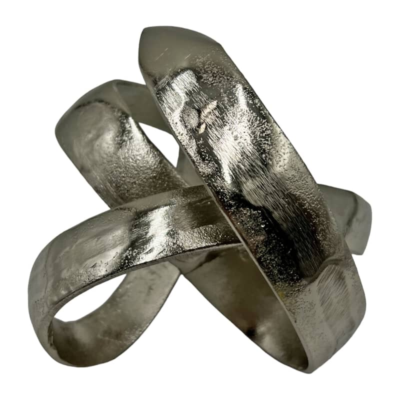 8 Inch Wide Decorative Handmade Aluminum Abstract Sculpture - 8 x 8 x 7 in