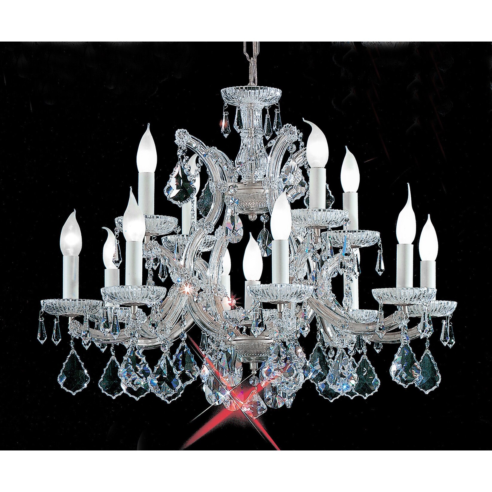Classic Lighting 8113-CH  22" Crystal Traditional Chandelier from the Maria Thersea Collection (Crystalique) - Chandeliers For Bedrooms by Overstock.com