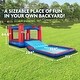 preview thumbnail 2 of 4, Sunny & Fun Slide N' Splash Inflatable Water Slide Park & Bounce House with Air Pump - Blue