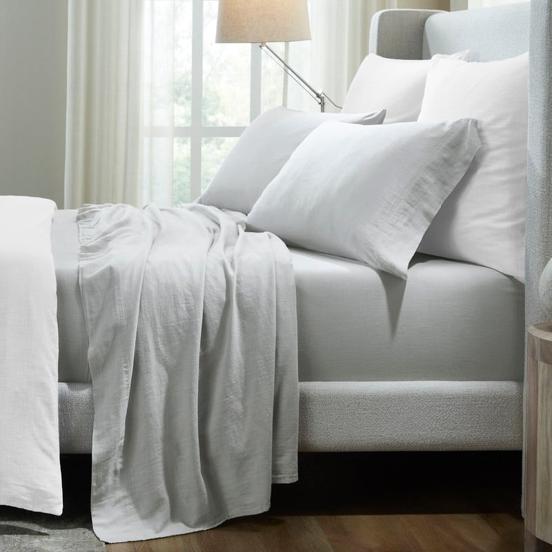 Superior Chloe 100% Cotton Percale Linen Texture Sheet Set