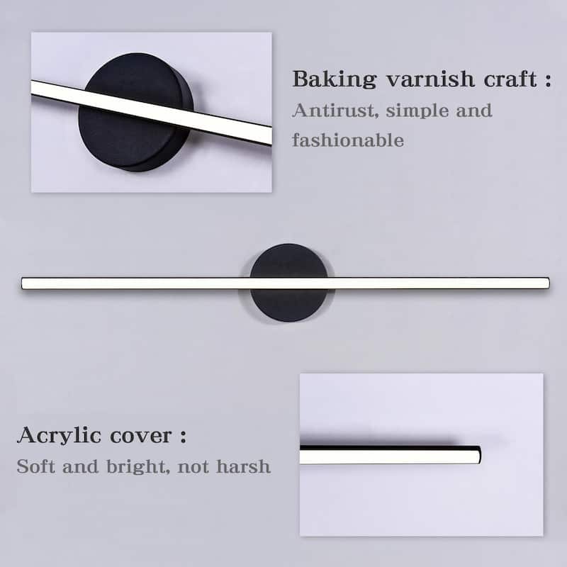 Integrated LED Minimalist Linear Vanity Light - 30 in.