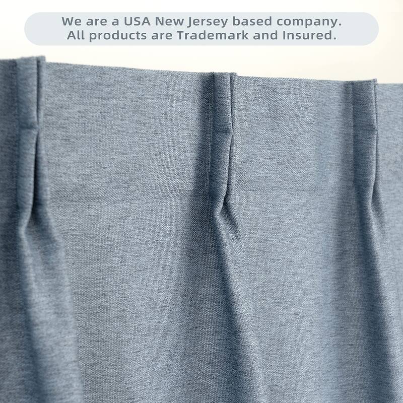 DriftAway Blackout Pinch Pleat Faux Linen Textured Solid Valance