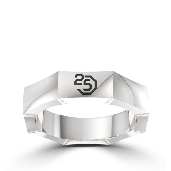 Shop Ufc 25th Anniversary Limited Edition Octagon Ring In Sterling Silver On Sale Overstock 29925262