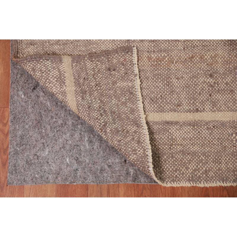 Hand Woven Oriental 100% Jute Carpet Southwestern Modern Brown Kilim Area Rug - 9' 11'' X 8' 4''