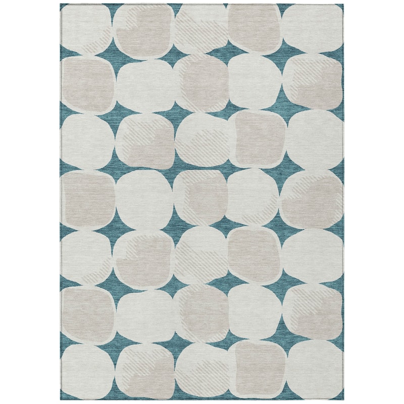 Machine Washable Indoor/ Outdoor Chantille Puffy Modern Rug
