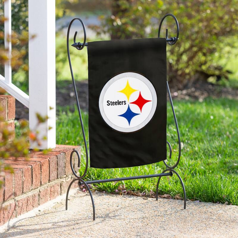 Applique Flag, Garden, Pittsburgh Steelers