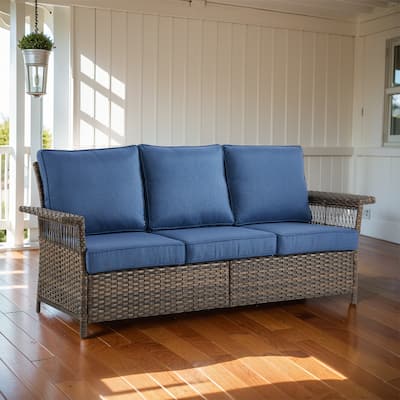 Gymojoy Patio Wicker Rattan Club Chairs - Brown