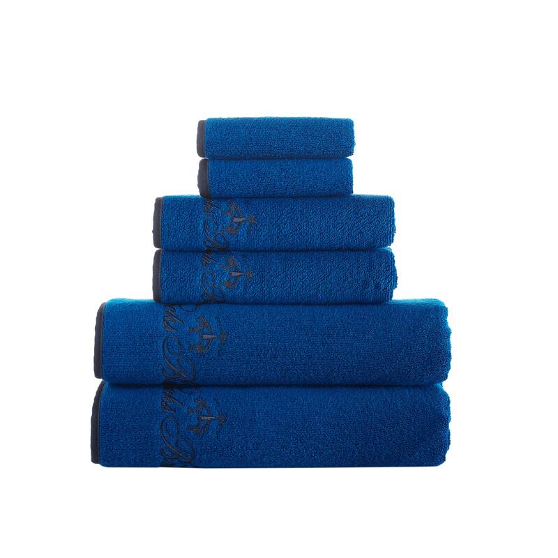 Brooks Brothers Contrast Frame 6 pcs Towel Set - Royal Blue