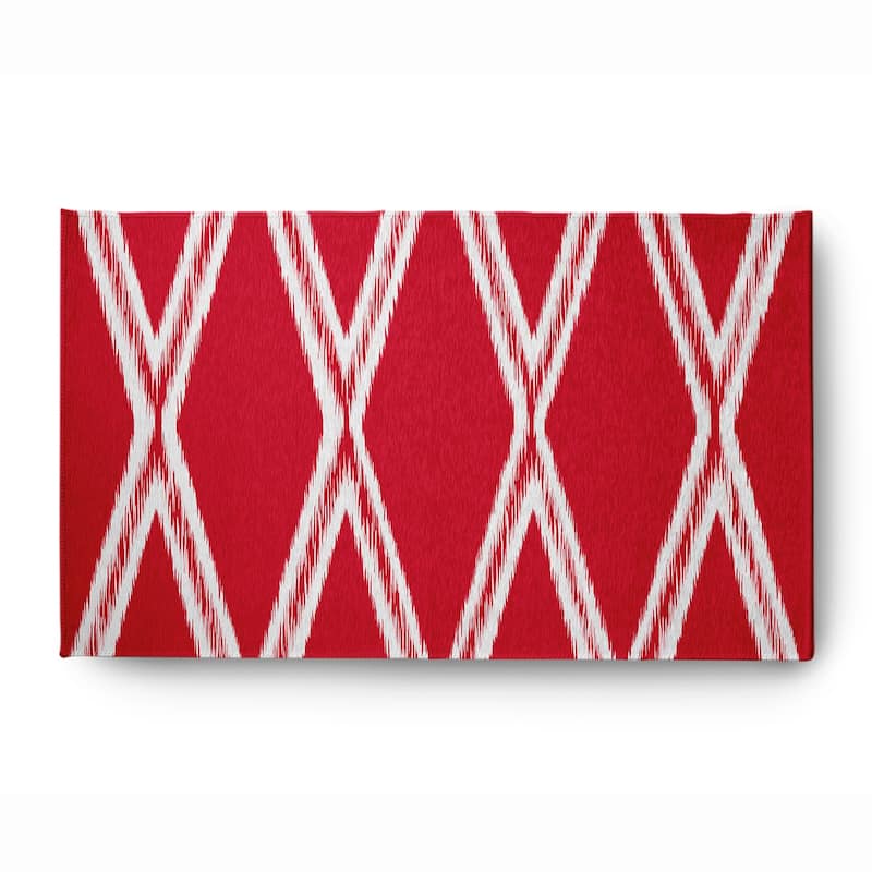 Diamond Soft Chenille Rug - 3' x 5' - Red
