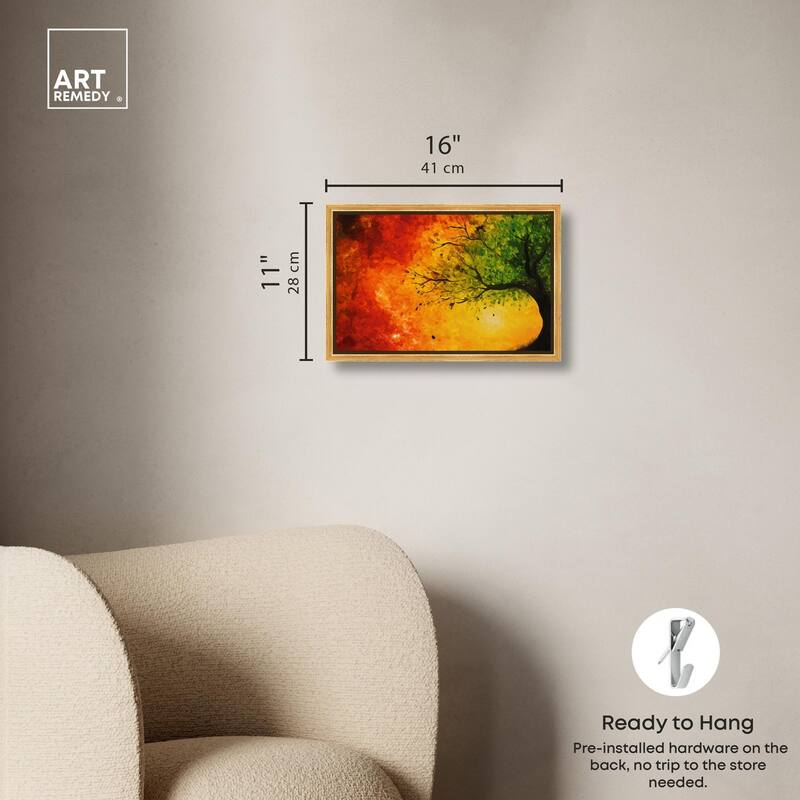 Fire and Ice Tree I Canvas by Art Remedy