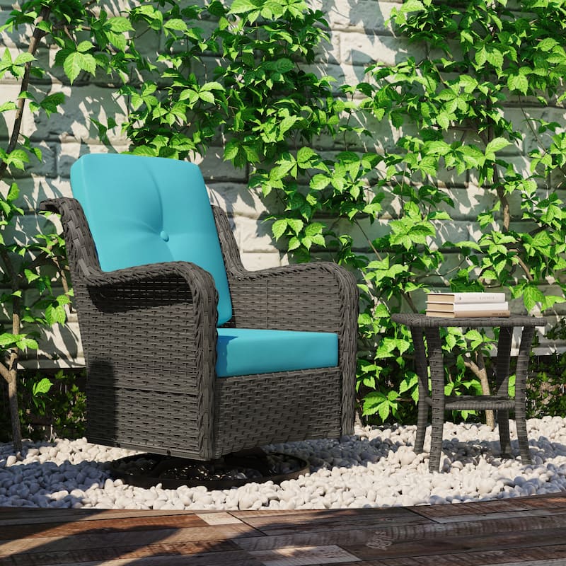 Outdoor Swivel Rocker Patio Rattan Chair