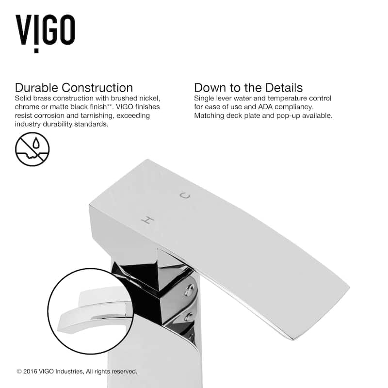 VIGO Satro 7" H Single Handle Single Hole Bathroom Faucet