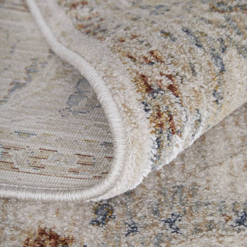 HomeRoots Ikat Bohemian Runner Area Rug - 87.00 in. x 30.00 in. x 0.43 in.