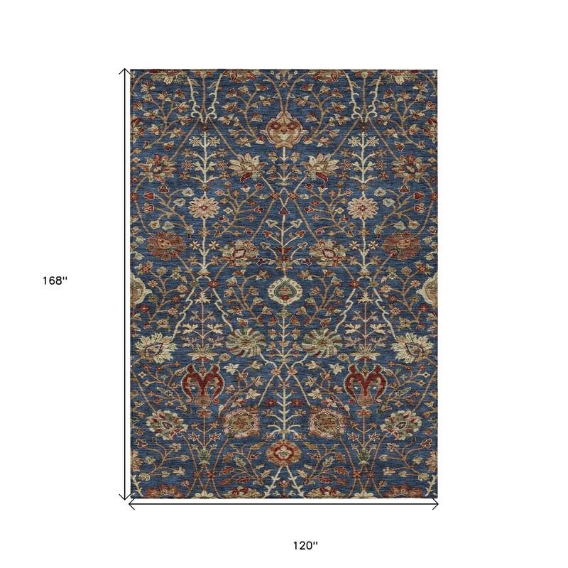 HomeRoots Floral Transitional Rectangle Outdoor Rug