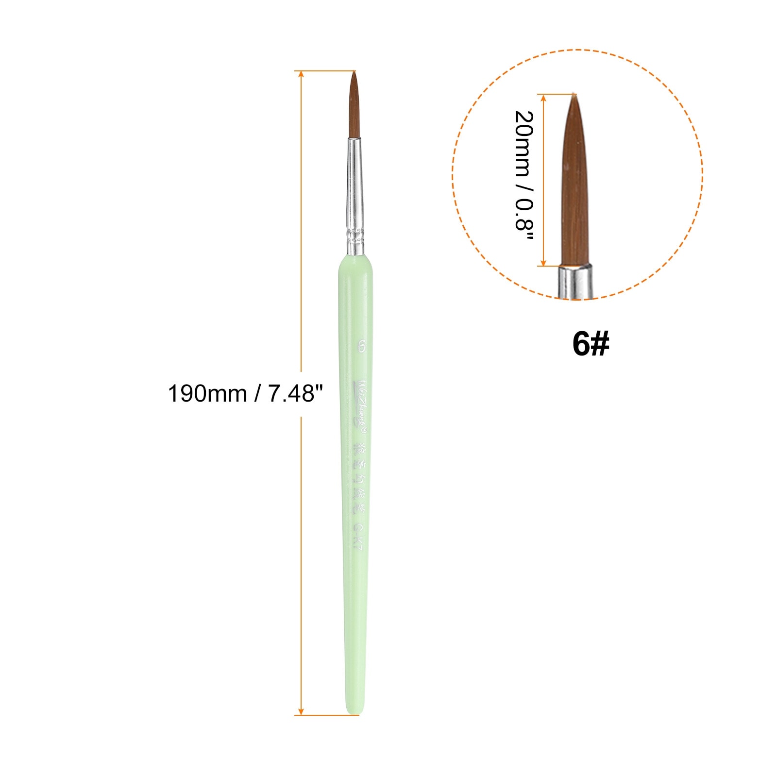 Detail Paint Brushes Pointed Tip Nylon Hair Miniature Painting Brush for Watercolor Oil Acrylic