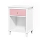 preview thumbnail 15 of 16, 3-Color Kid's Bedside Table with Drawer and Shelf Pink