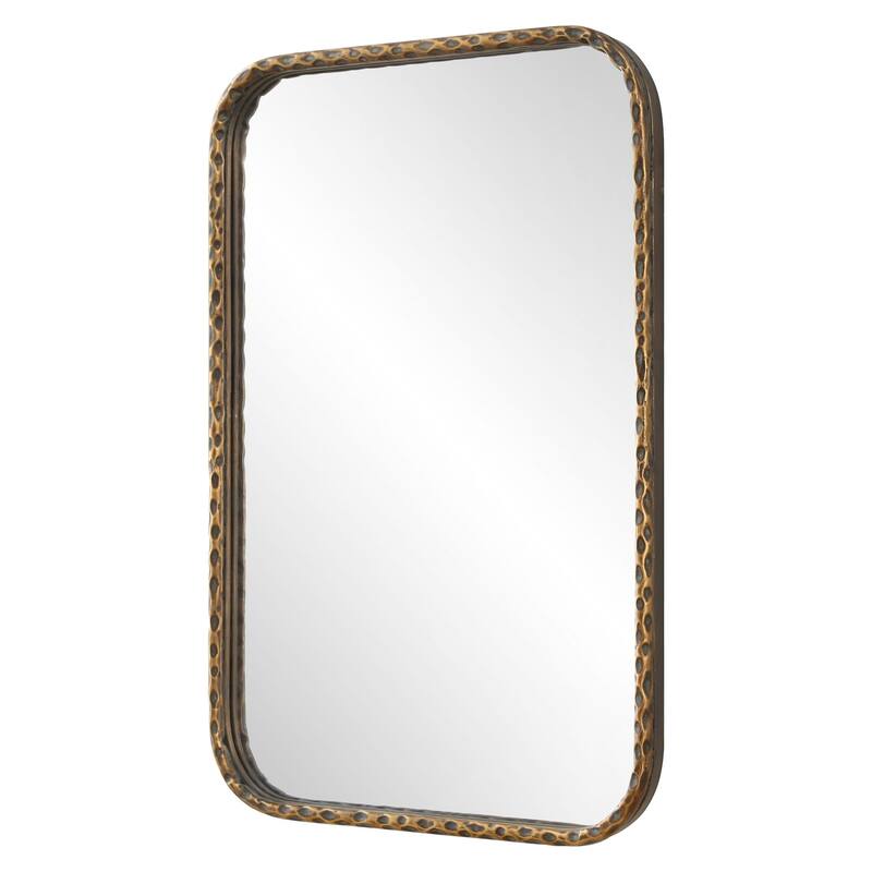 Hammered Frame Vanity Wall Mirror - 30" - Bronze Finish