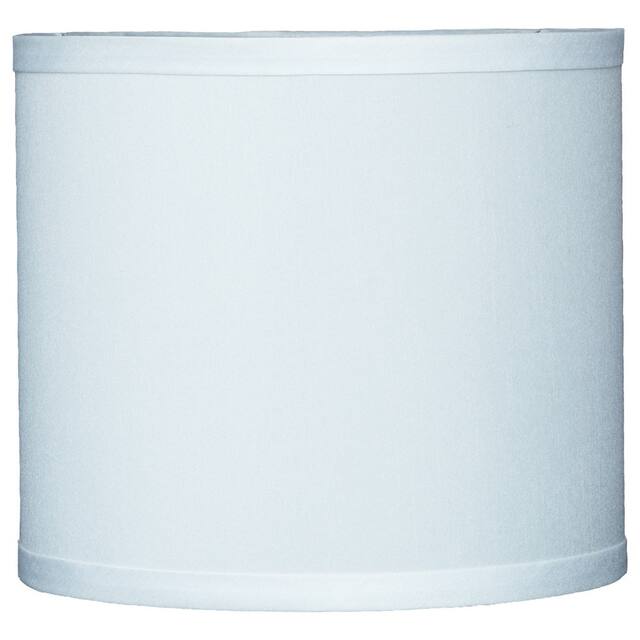 Classic Drum Faux Silk Lamp Shade 8-inch to 16-inch Available - 8" - Off White