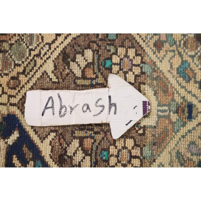 Garden Design Beige Bakhtiari Persian Vintage Rug Handmade Wool Carpet - 3'10"x 5'1"