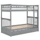preview thumbnail 8 of 8, Twin over Twin Bunk Bed Frame with Trundle-Can Be Converted into 2 Beds