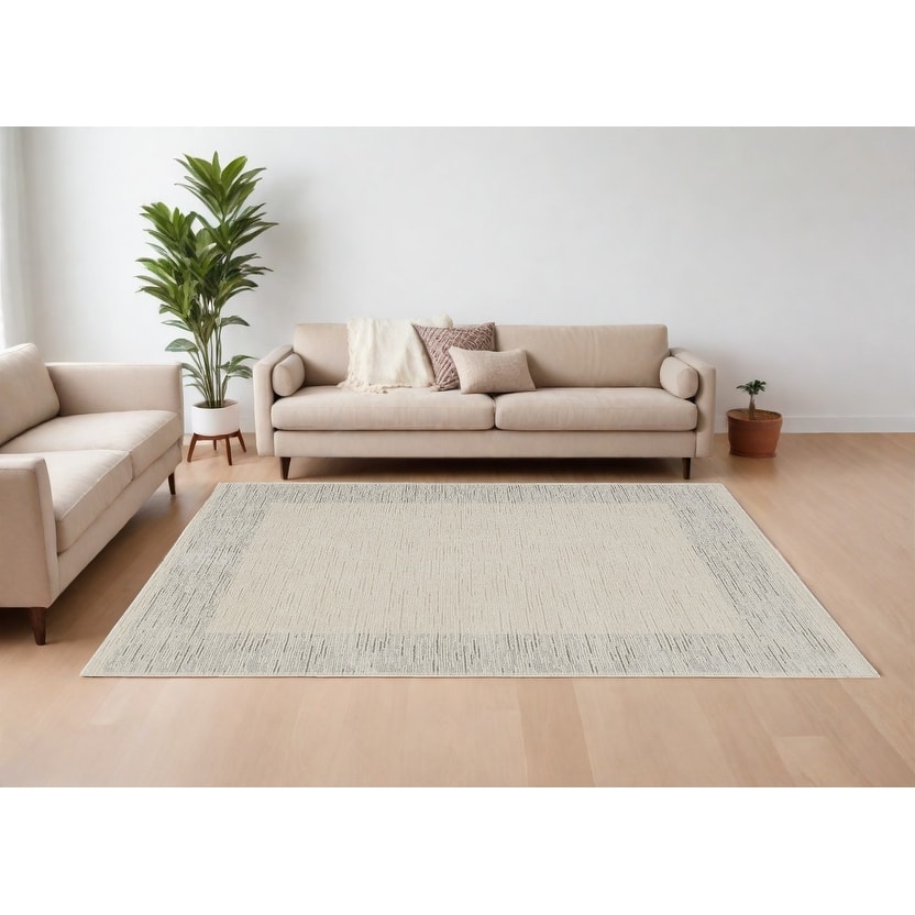 Power Loomed Abstract Modern Area Rug