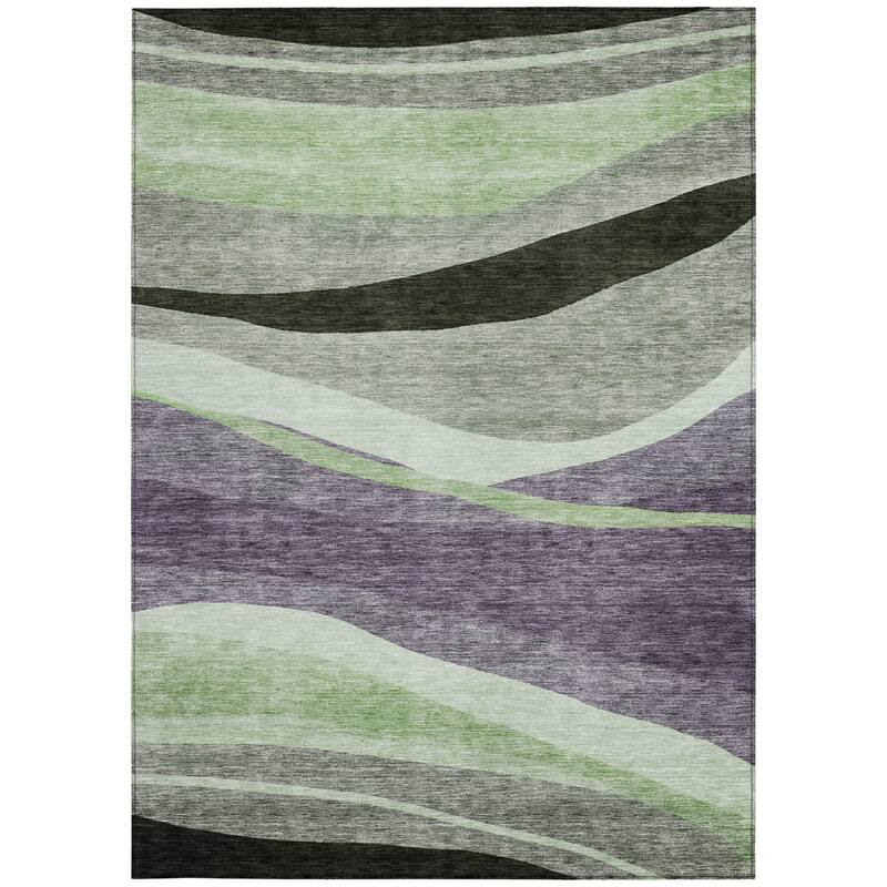 HomeRoots Abstract Transitional Rectangle Outdoor Rug