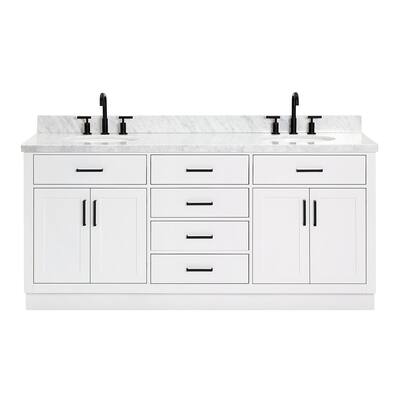 Ariel T073DCWOVO Hepburn 73" Free Standing Double Basin Vanity Set