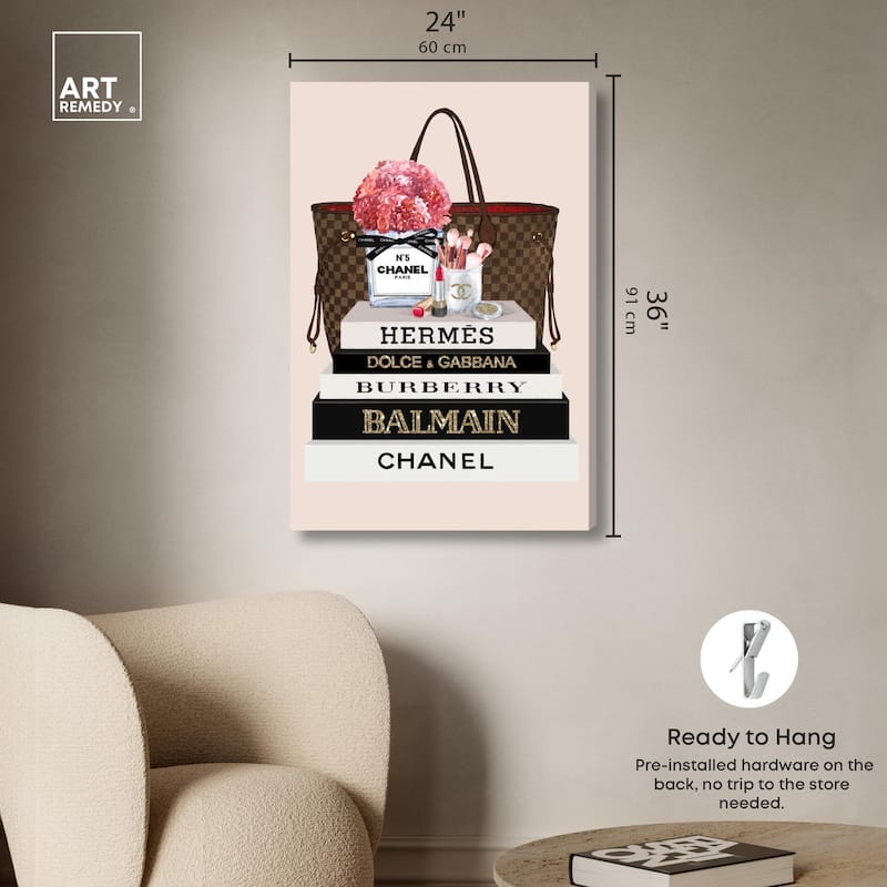 Pretty Spring Time Books Glam Canvas by Art Remedy, Gallery Wrapped