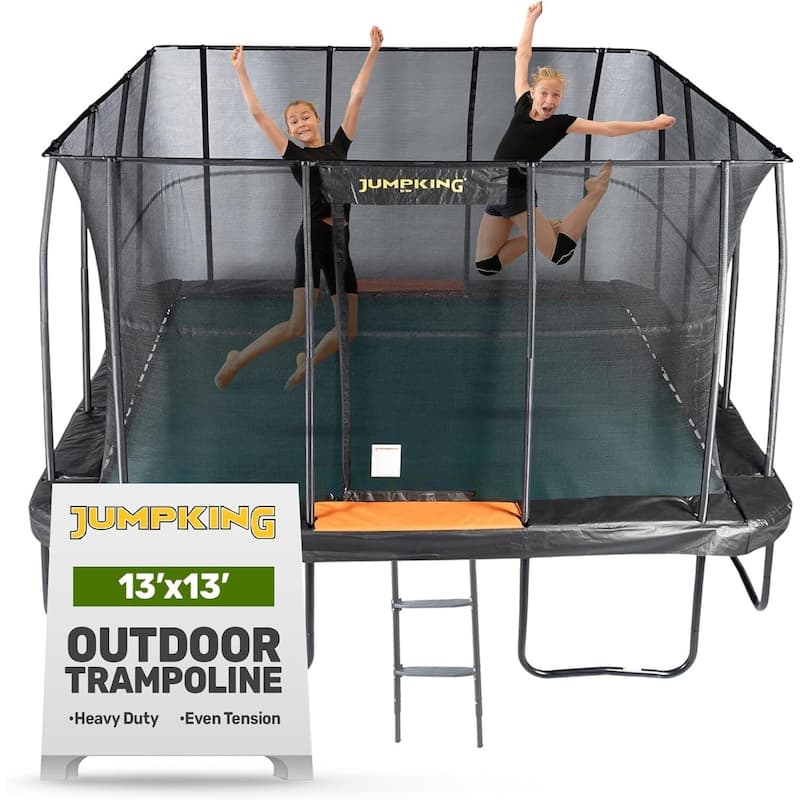 Rectangular Pro Trampoline with Complete Enclosure - Advanced Spring Layout for Superior Jumping Experience - 156