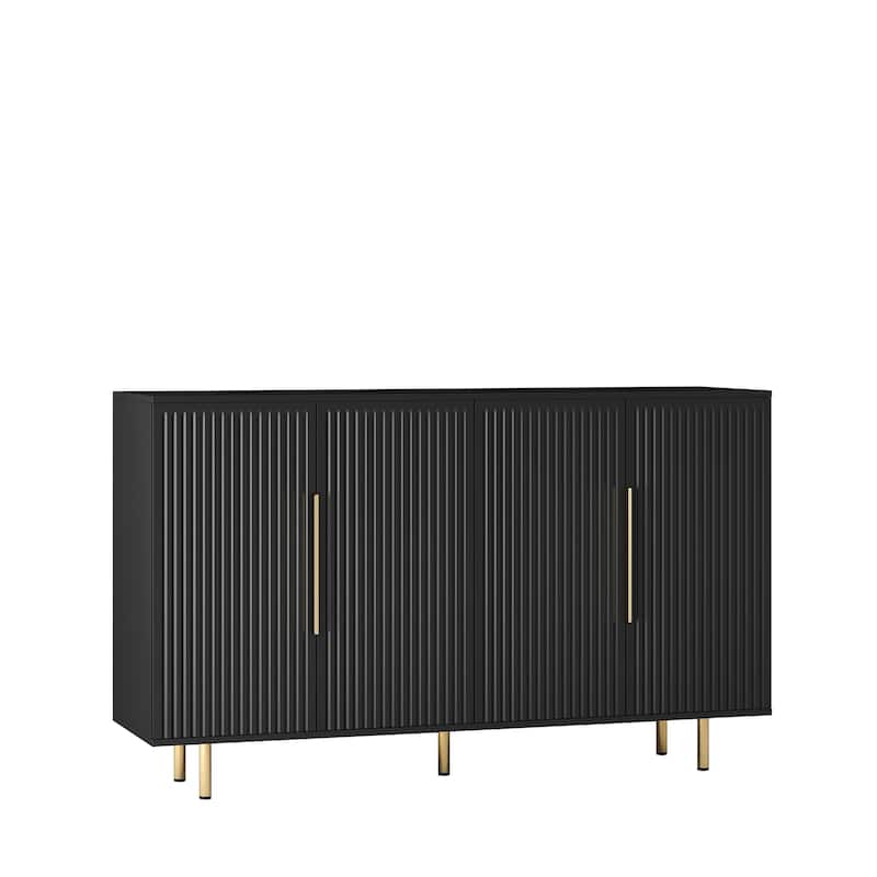 Modern Wood Buffet Sideboard Cabinet with Storage, Adjustable Shelves