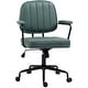 preview thumbnail 1 of 7, Home Office Chair with Swivel Wheels, Adjustable Height Computer Desk Chair, Microfiber Armchair with Tilt Function - N/A Green