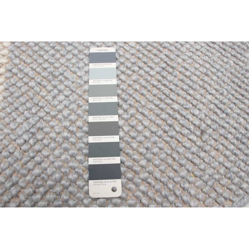 ECARPETGALLERY Braid weave Sienna Grey Wool Rug - 5'10 x 5'10