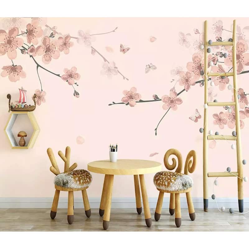 GK Wall Design Sakura Flower Cherry Blossom Asiatic Removable Wallpaper
