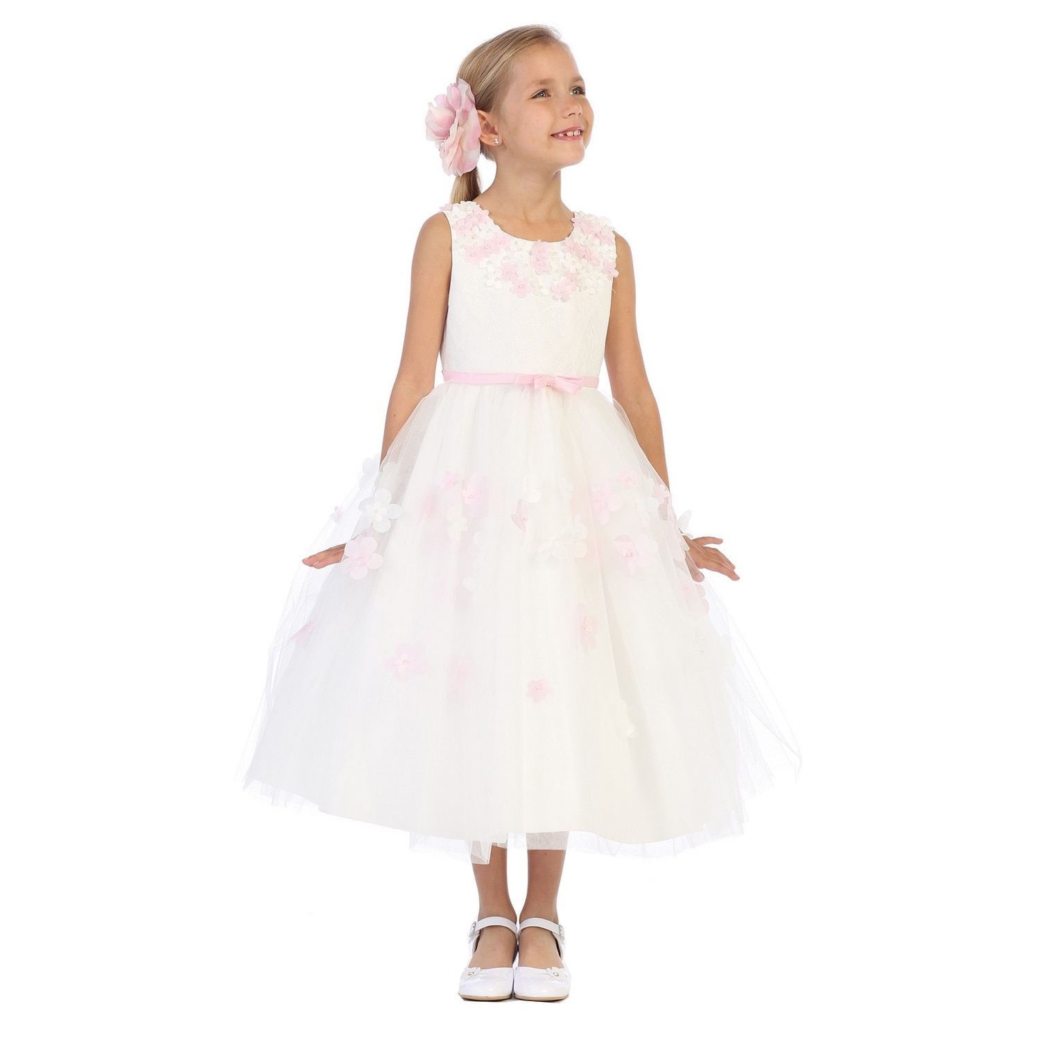 floral junior bridesmaid dresses