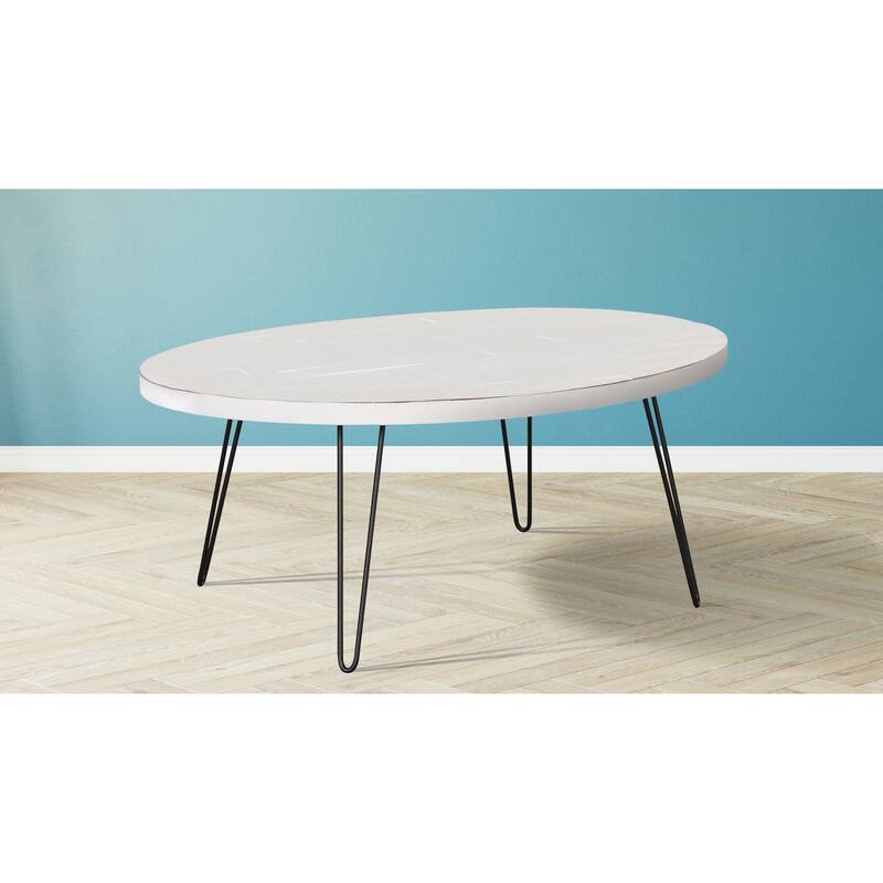 Raffles 44" Wood Oval Cocktail Table