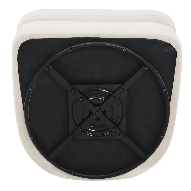 Upholstered Swivel Accent Chair Barrel Armchair Metal Frame with Pillows Living Room Chair