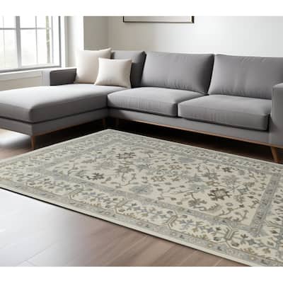 HomeRoots Floral Bohemian Rectangle Area Rug - 180.00 in. x 144.00 in. x 0.20 in.