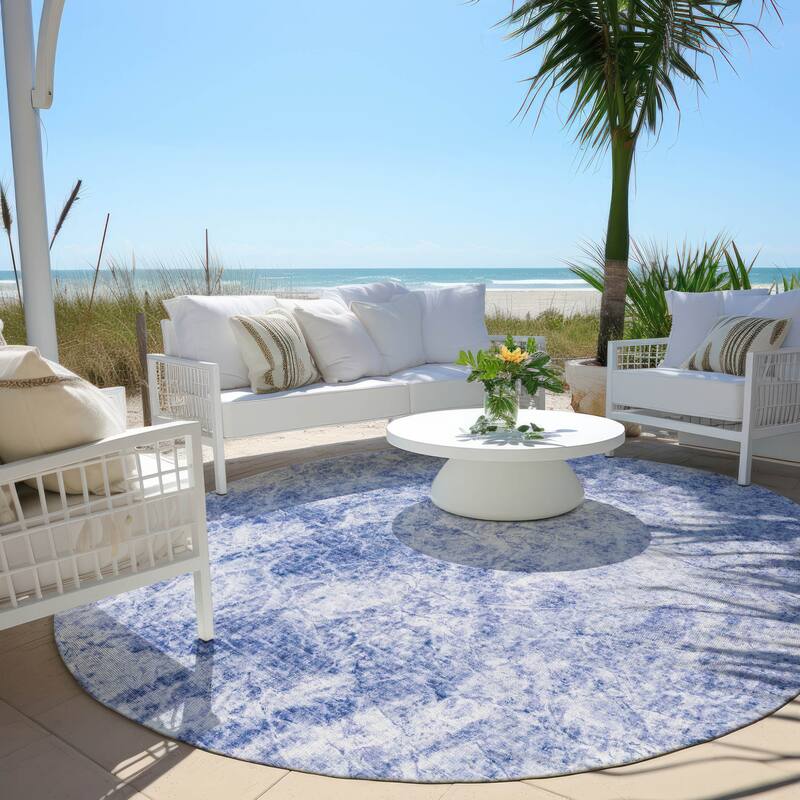 Dava Artistic Abstract Weather Resistant Versatile Elegance Outdoor Rug