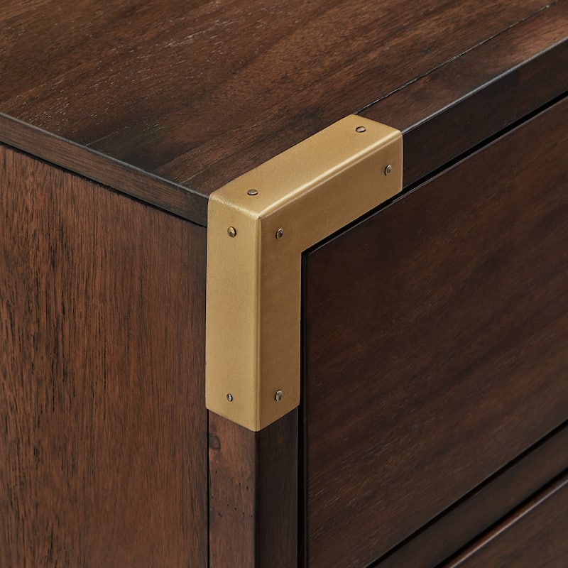 Khourush 36" Wide 5 - Drawer Campaign Chest by iNSPIRE Q Modern