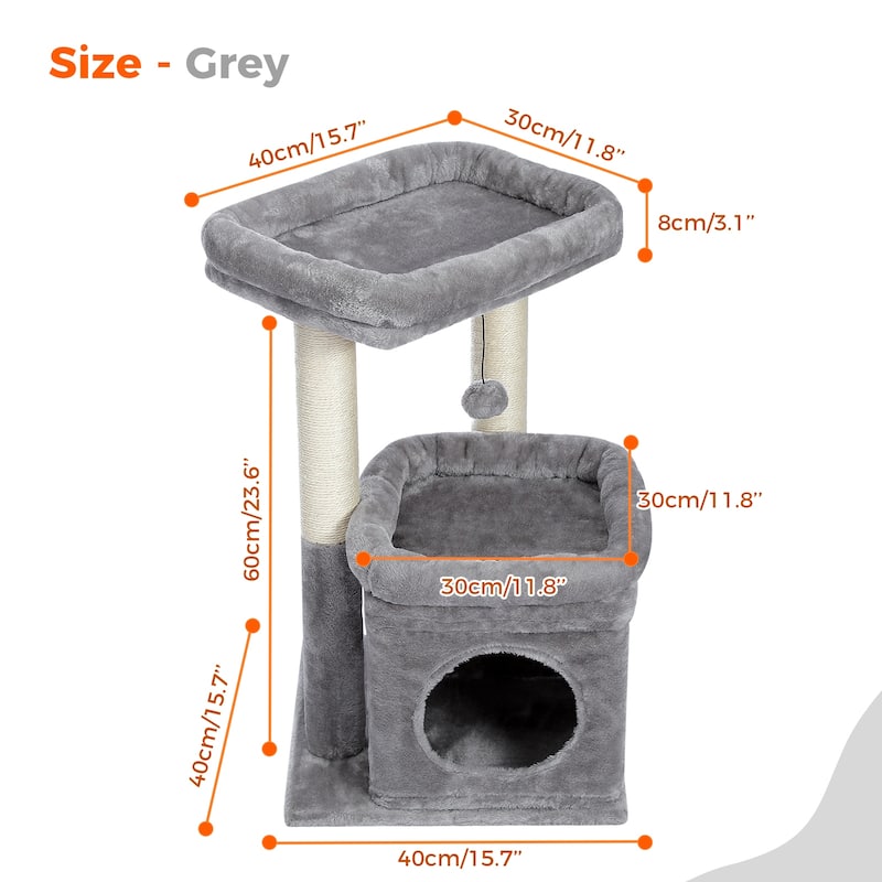 Indoor Small Natural Sisal Plush Cat Tower