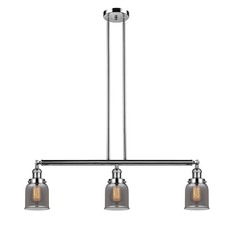 Innovations Lighting Small Bell 3 Light 38" Wide Linear Chandelier