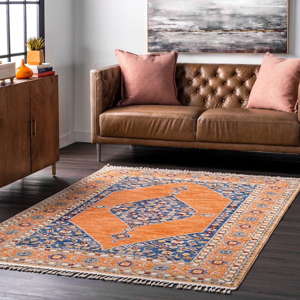 Nuloom Halley Floral Medallion Area Rug