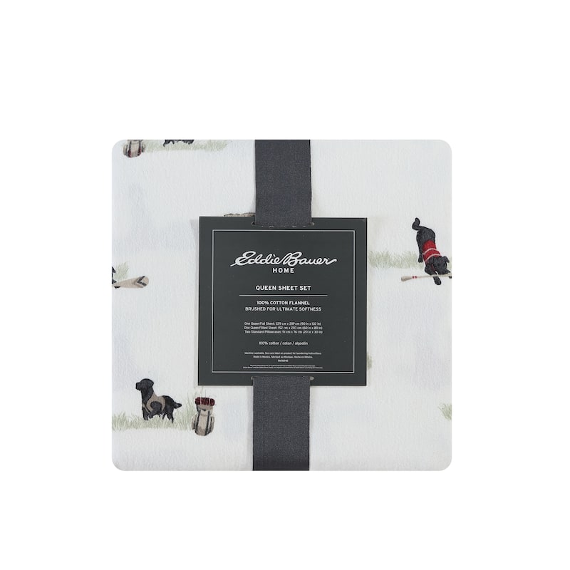 Eddie Bauer Printed Cotton Flannel Sheet Set