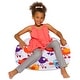 preview thumbnail 58 of 189, Kids Bean Bag Chair, Big Comfy Chair - Machine Washable Cover 27 Inches Medium - Canvas Birds on White
