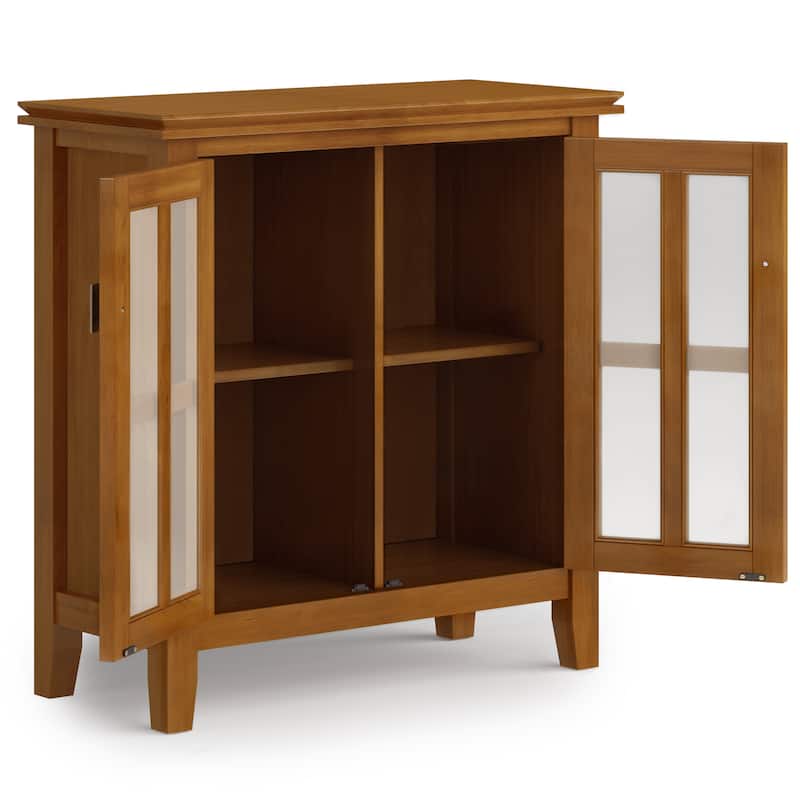 WYNDENHALL Stratford SOLID WOOD 30 inch Wide Low Storage Cabinet - 30"w x 14"d x 31" h