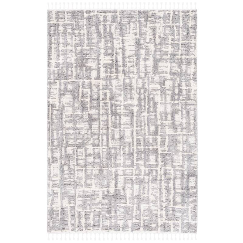 SAFAVIEH Handmade Marrakech Riva Traditional Rug - 4' x 6' - Ivory/Dark Grey