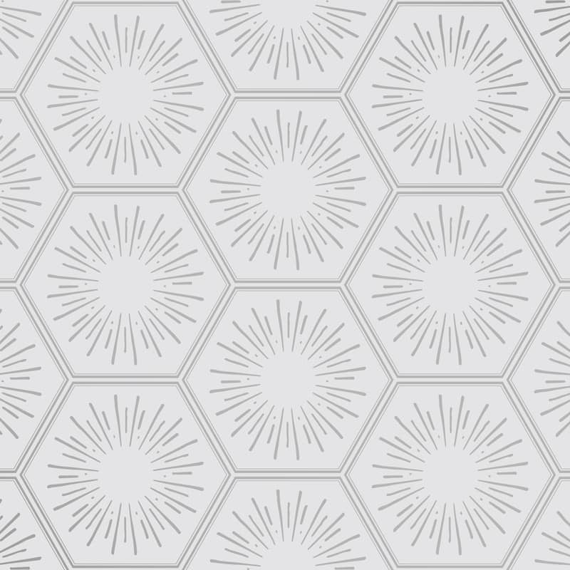 Hello Sunshine Removable Peel and Stick Wallpaper - 28 sq. ft. - Silver
